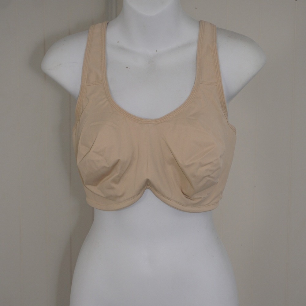 Syrokan 36F Sports Bra Beige High Impact Underwire Support